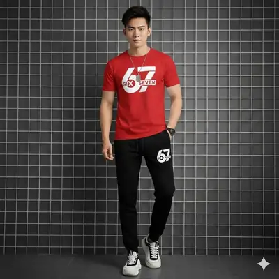 2 Pcs Men's Dri Fit Printed Track Suit