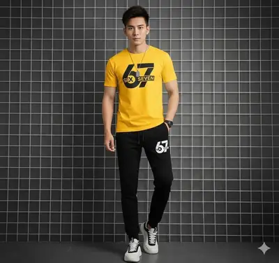 2 Pcs Men's Dri Fit Printed Track Suit