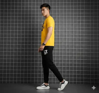 2 Pcs Men's Dri Fit Printed Track Suit thumbnail 2
