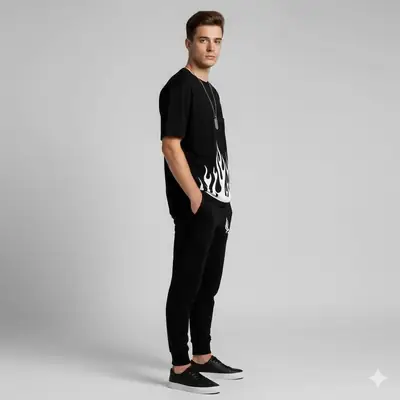 2 Pcs Men's Dri Fit Printed Track Suit thumbnail 2