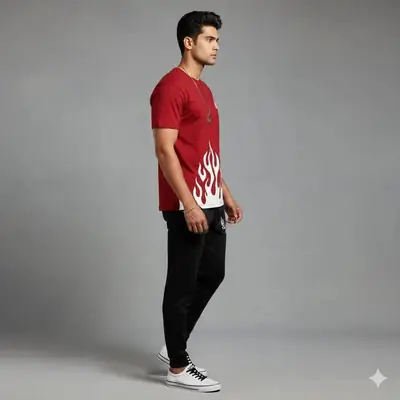 2 Pcs Men's Dri Fit Printed Track Suit thumbnail 2