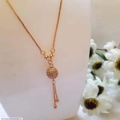 Ball Design Gold Plated Zircon Locket