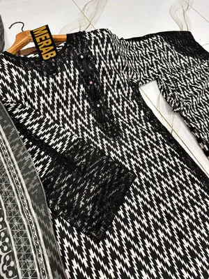 3 Pcs Women's Stitched Dobby Lawn Printed Suit thumbnail 2