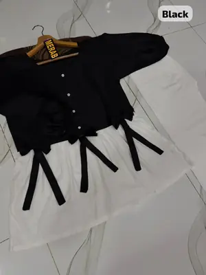 2 Pcs Women's Stitched Cotton Plain Shirt And Trouser thumbnail 2