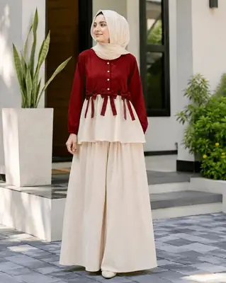 2 Pcs Women's Stitched Cotton Plain Shirt And Trouser
