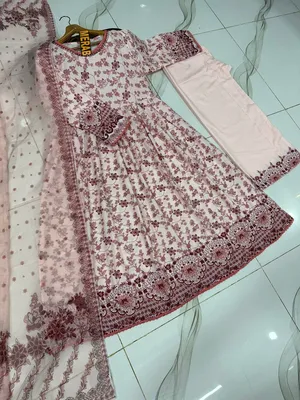 3 Pcs Women's Stitched Arabic Lawn Printed Maxi Suit thumbnail 2