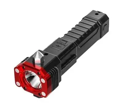 Rechargeable LED Flashlight with Window Hammer Black thumbnail 2