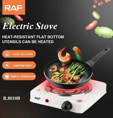 Electric Stove 1000W Stainless Steel White Compact thumbnail 3