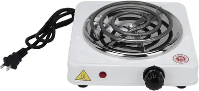 Electric Stove 1000W Stainless Steel White Compact thumbnail 6
