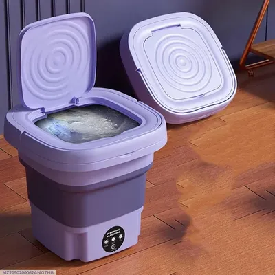 Portable Mini Washing Machine Purple Rechargeable ABS thumbnail 1