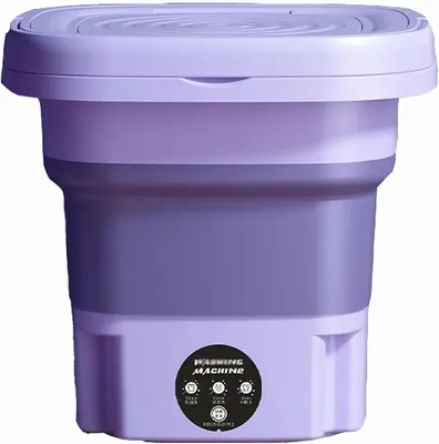 Portable Mini Washing Machine Purple Rechargeable ABS thumbnail 4