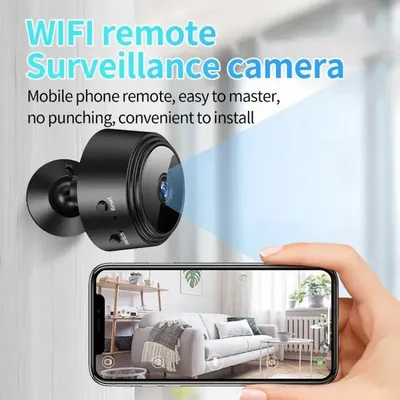 WIFI Remote Surveillance Camera Black ABS Plastic thumbnail 2