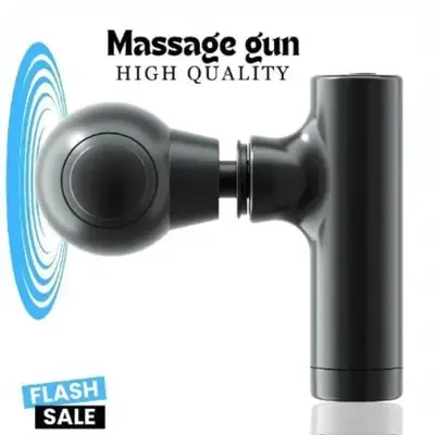 Rechargeable Mini Massage Gun Black ABS 3cm