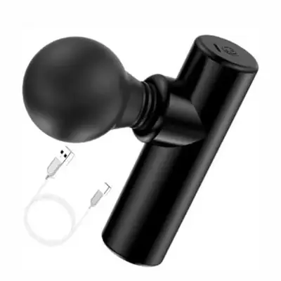 Rechargeable Mini Massage Gun Black ABS 3cm thumbnail 3