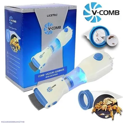 V Comb Anti Lice Electric Hair Comb Portable Travel Friendly