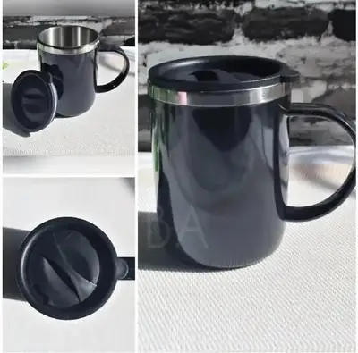 Stainless Steel Coffee Mug Black Leak Proof 50ml thumbnail 4
