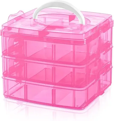 3-Layer Transparent Jewelry and Toy Storage Organizer Box thumbnail 4