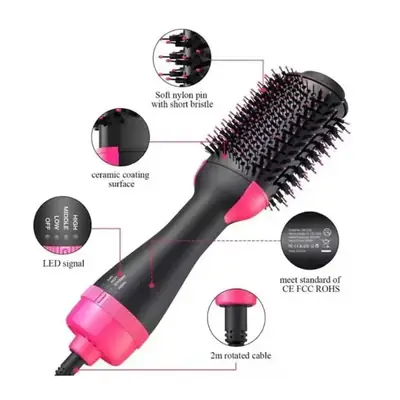 Fast Drying Hair Dryer Brush ABS Pink thumbnail 2