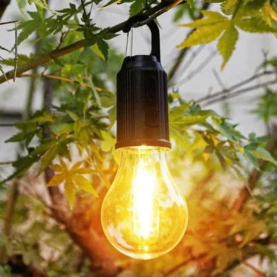 Rechargeable Edison Camping Lights Black ABS Weather Resistant thumbnail 2