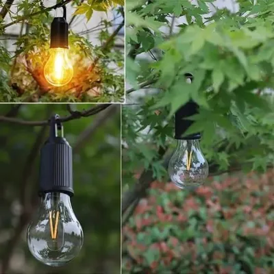 Rechargeable Edison Camping Lights Black ABS Weather Resistant thumbnail 4