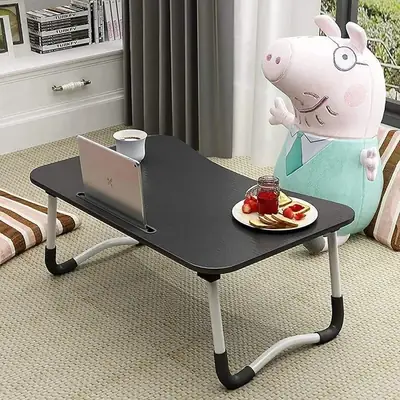Portable Laptop Table Black Wood Pakistan thumbnail 2