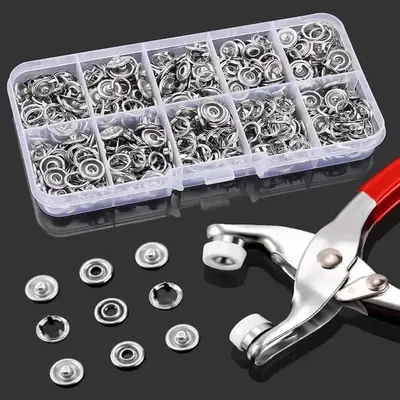 Snap Button Machine with Storage Box for Sewing & Crafting