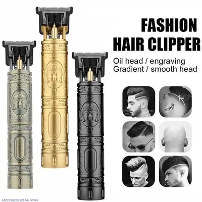 Rechargeable Hair Trimmer for Men Brown Silver