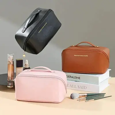 Multicolor Leather Makeup Pouch for Women thumbnail 2