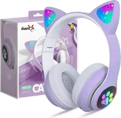 Cat Ear LED Headphones Multicolor ABS for Teens Young Adults thumbnail 6