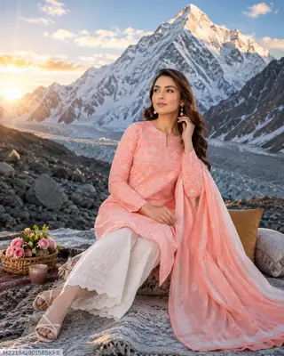 3 Pcs Women's Unstitched Embroidered Suit