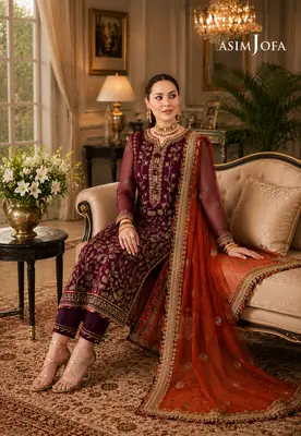 3 Pcs Women's Unstitched Embroidered Suit