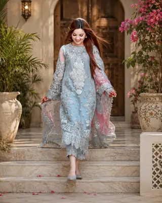 3 Pcs Women's Unstitched Embroidered Suit