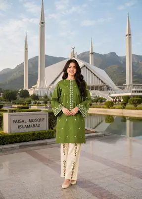 2 Pcs Women's Unstitched Embroidered Suit
