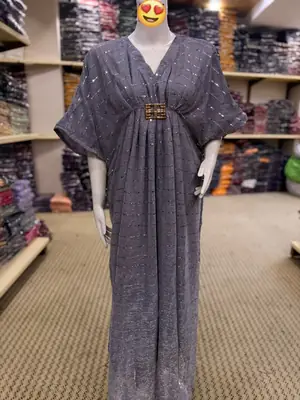 1 Pc Women's Stitched Moonlight Block Printed Kaftan thumbnail 2