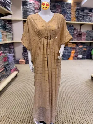 1 Pc Women's Stitched Moonlight Block Printed Kaftan thumbnail 2