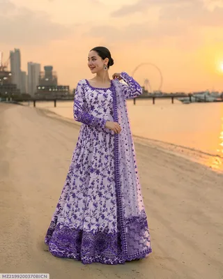 3 Pcs Women's Stitched Lawn Printed Maxi Suit