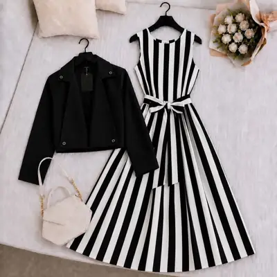 2 Pcs Women's Stitched Silk Printed Maxi and Jacket