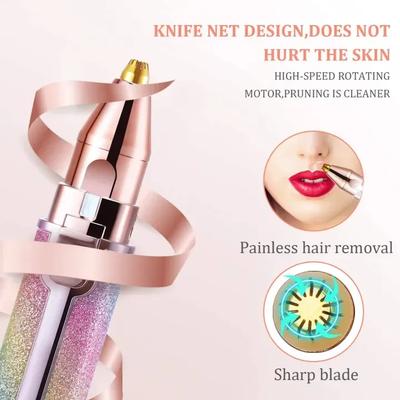 Rechargeable 2-in-1 Eyebrow Trimmer & Shaver for Women thumbnail 6