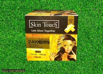 Skin Touch Whitening Facial Scrub Mask Wash 24K Gold thumbnail 4