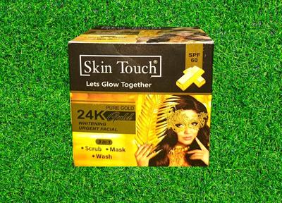 Skin Touch Whitening Facial Scrub Mask Wash 24K Gold