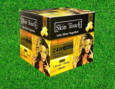 Skin Touch Whitening Facial Scrub Mask Wash 24K Gold thumbnail 2