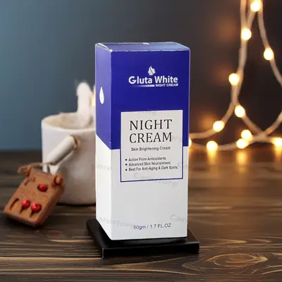 Gluta White Night Cream for Brightening Skin 50gm Anti-Aging thumbnail 2