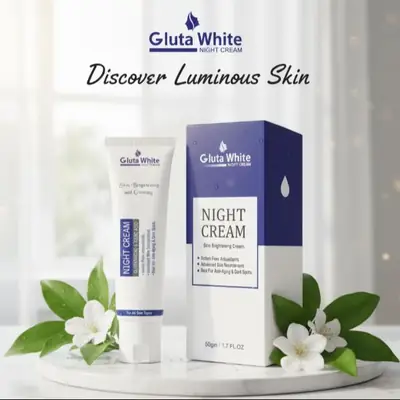 Gluta White Night Cream for Brightening Skin 50gm Anti-Aging thumbnail 4
