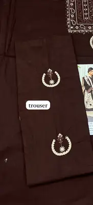 2 Pcs Women's Unstitched Embroidered Suit thumbnail 3