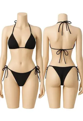 Silk Plain Comfortable And Lightweight Bikini Set / Swim Wear Bikini