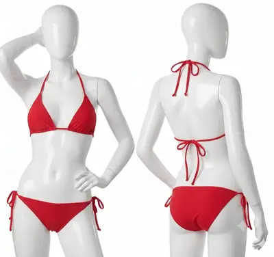 Silk Plain Comfortable And Lightweight Bikini Set / Swin Wear Bikini For Girls