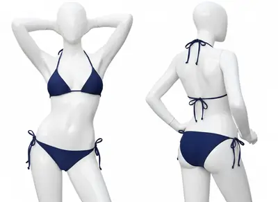 Silk Plain Comfortable And Lightweight Bikini Set / Swin Wear Bikini For Girls