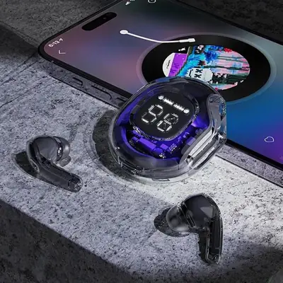 Wireless Black Earbuds 