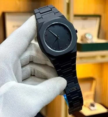 Black Arabic Aura Watch For Men – Elegant Design, Arabic Numerals, Premium Quartz Movement ?