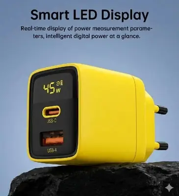 Power Adapter 45W Fast Charging With Display